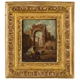 Giacomo Guardi, Capriccio, oil on canvas