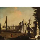 Francesco Chiarottini, Capriccio architettonico, oil on canvas