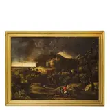 Paesaggio con figure e lampo by Pieter Mulier detto Il Tempesta, oil on canvas, offered Nov 2016