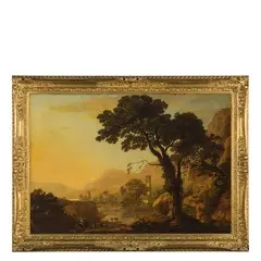 Adriaen van Diest, Paesaggio italianizzante / Firmato in basso a destra: Van Diest, oil on canvas