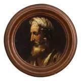 Testa di carattere by Pier Francesco Mola, oil on panel tonda, offered Nov 2016