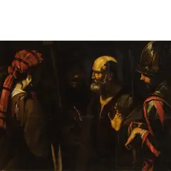 Bernardo Strozzi, La negazione di Pietro, oil on canvas