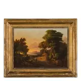 Consalvo Carelli, Napoli 1818 - 1910 / Veduta dei Campi Flegrei con figure, oil on canvas