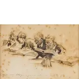 Aurelio Craffonara, Gallarate (VA) 1875 - Genova 1945 / Personaggi nella bottega / Firmato 'Craffonara' in basso a destra