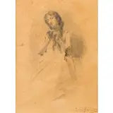 Aurelio Craffonara, Gallarate (VA) 1875 - Genova 1945 / Fanciulla che si pettina / Firmato 'Craffonara' in basso a destra