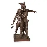 Émile Laporte, French 1858 - 1907 / Il vichingo e suo figlio / Firmato 'Emile Laporte' sulla base, bronze