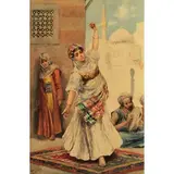 Fabio Fabbi, Bologna 1861 - Casalecchio di Reno (BO) 1946 / Ballerina orientale nell'harem / Firmato 'F Fabbi' in basso a sinistra