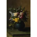Giorgio Lucchesi, Lucca 1855 - 1941 / Natura morta con rose / Firmato 'G Lucchesi' in basso a destra, oil on canvas