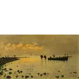 Edoardo Monteforte, Polla (SA) 1849 - Napoli 1932 / Il rientro dalla pesca / Firmato 'E Monteforte' e datato '81 in basso a destra, oil on canvas