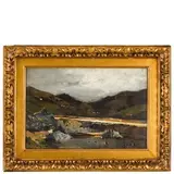 Lorenzo Delleani, Pollone 1840 - Torino 1908 / Strada per Oropa / Datato 23-8 82 in basso a destra, oil on panel