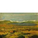 Prestinone (No) 1871 - 1968 / Pascolo in alta montagna / Firmato 'C Fornara ' in basso a destra / Iscrizione 'Collezione Masera, Vigevano' sul retro by Carlo Fornara, oil on canvas, offered Nov 2016
