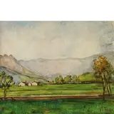 Arturo Tosi, Busto Arsizio (Va) 1871 - Milano 1956 / Pomeriggio a Rovetta / Firmato 'A Tosi' in basso a destra