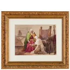 Antonio Zòna, Gambellara di Mira (VE) 1814 - Roma 1892 / L'incontro / Firmato 'Ant Zona' e datato 1840 in basso a destra, watercolour on paper