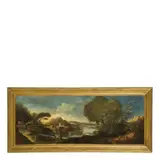 Paolo Anesi, Paesaggio campagna romana, oil on canvas