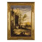Antonio Diziani, Coppia di paesaggi, oil on canvas