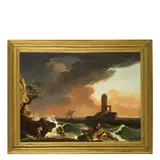 Veduta marina con figure by Francesco Fidanza, oil on canvas, offered Mar 2017