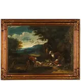 Adriaen Cornelisz Beeldemaker, Scena di caccia, oil on canvas
