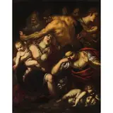 Strage degli innocenti by Giuseppe Danedi detto Il Montalto, oil on canvas, offered Mar 2017