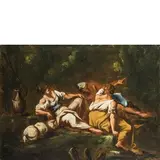 Alessandro Magnasco, Studi di figura, oil on canvas