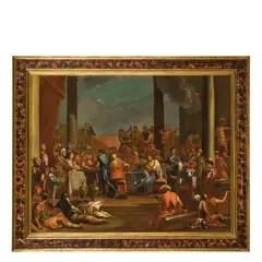 Giulio Carpioni, Festino di Baldassarre, oil on canvas