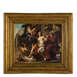 Fedele Fischetti, Betsabea al bagno, oil on canvas