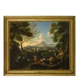 Veduta del Tevere con il Monte Soratte by Jan Frans van Bloemen, oil on canvas, offered Mar 2017
