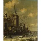 Thomas Heeremans, Paesaggio invernale / Firmato e datato in basso a sinistra THMANS 1673