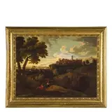 Paesaggio arcadico (Fiano Romano) by Jan Frans van Bloemen detto L'Orizzonte, oil on canvas, offered Mar 2017