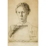 Alberto Helios Gagliardo, Autoritratto / Firmato 'Alberto Helios Gagliardo XVIII' in basso a destra, Incisione