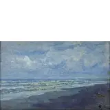 Giorgio Belloni, Mareggiata / Firmato Belloni in basso a destra, oil on cardboard