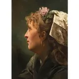 Domenico Induno, Giovane brianzola / Firmato 'D Induno' in basso a sinistra