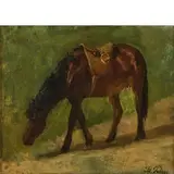 Filippo Palizzi, Vasto 1818 ; Napoli 1899 / Cavallino / Firmato 'F Palizzi' in basso a destra
