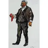 Renato Guttuso, Bagheria 1911 - Roma 1987 / Figurine, anni'60, mixed media on paper