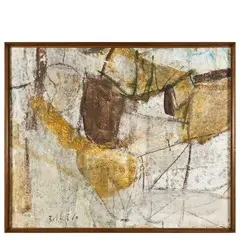 Giorgio Bellandi, Milano 1931 - Como 1976 / N.1 Q.L., 1960, oil and tecnica mista on canvas