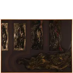 Lima 1925 / Suspence, 1960 by Jorge Piqueras, oil, offered May 2017