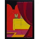 Ugo Nespolo, Mosso Santa Maria 1941 / Senza titolo, acrylic on legno