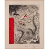 André Masson, Balagny 1896 - Parigi 1987 / Senza titolo, etching a colori