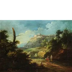 Paesaggio by Alessio de Marchis, oil on canvas cm 39X30, offered May 2017