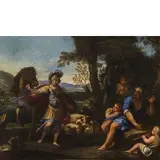 Giuseppe Passeri, Erminia tra i pastori, oil on canvas