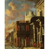 Capriccio architettonico con figure by Pier Francesco Garoli, oil on canvas, offered May 2017