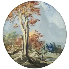 Joseph Moosbrugger, Paesaggi, tempera on paper
