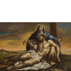 Compianto by Nicola Tesone, oil on canvas, offered May 2017