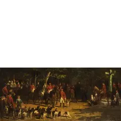 1817 - Parigi 1893 / Partenza per la caccia by Adolphe Yvon, oil on canvas, offered May 2017