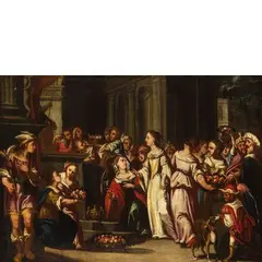 Ester e Assuero by Bernardino Deho, oil on canvas, offered May 2017