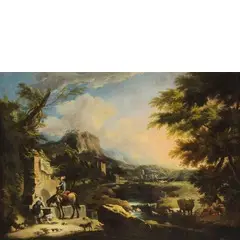 Paesaggio / Siglato sul cavallo: GM by Gaetano Martoriello, offered May 2017