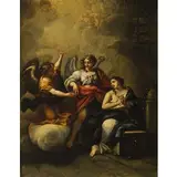 Fedele Fischetti, Santa Caterina in carcere liberata dall'angelo, oil on canvas