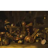 Gian Domenico Valentini, Scena di cucina, oil on canvas