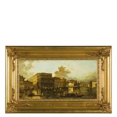 Oscar Wilson, Inghilterra 1867 - 1930 / Veduta di Venezia: il Canal Grande all'altezza di Ca' Pesaro / Firmato 'O Wilson' in basso a destra, oil on panel