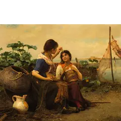 Antonio Rotta, Gorizia 1828 - Venezia 1903 / La stella marina / Firmato 'Ant Rotta' Venezia 1891 in basso a sinistra, oil on panel