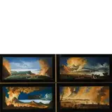 Napoli 1850 - dopo il 1916 / Eruzioni del Vesuvio / Una carta firmata 'A.Coppola' in basso a destra by Antonio Coppola, tempera on paper, offered May 2017